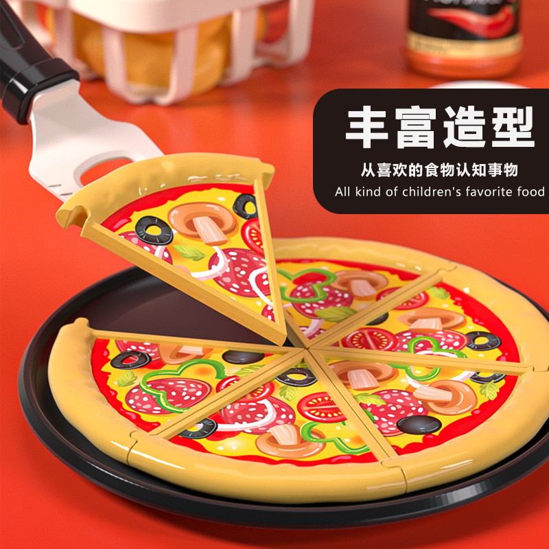 Simulación infantil transfronteriza mini-supermercado sushi mesa de pizza tarjeta de tarjeta de tarjeta de compra caja registradora hamburguesas juegos caseros