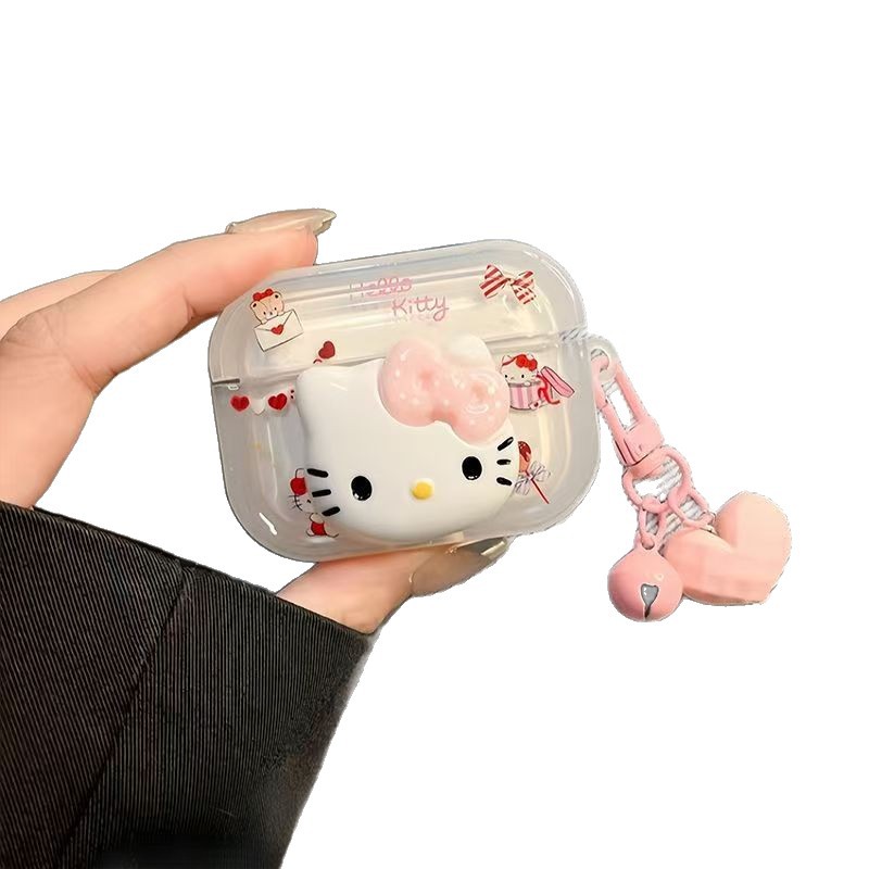Inswind envelope regalo de dibujos animados Kitty para Apple AirPods 4 Bluetooth auriculares caso pro3 funda
