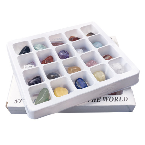 Wholesale Foreign Trade Crystal Gemstone Raw Specimen 20 Kinds of Materials Boxed Teaching Materials for Student Science Education