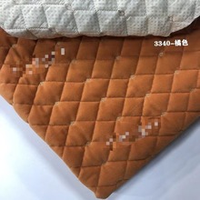 科技绒素色绗缝防滑沙发垫沙发套榻榻米床盖半成品布料辅料批发