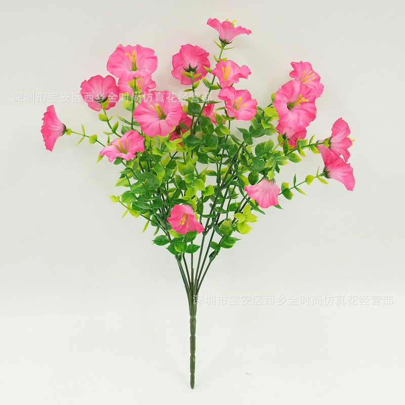 造花 7 フォークユーカリ朝顔模擬朝顔布花屋外家具装飾アクセサリー卸売|undefined