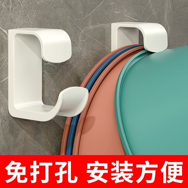 Bathroom sink hook, adhesive hook, no-drill installation, dish rack, washbasin holder, sink hook, basin hook