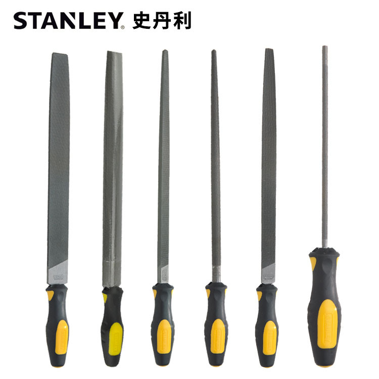 史丹利木工打磨工具钢锉刀粗细齿大错平扁锉半圆锉搓刀板挫矬4寸