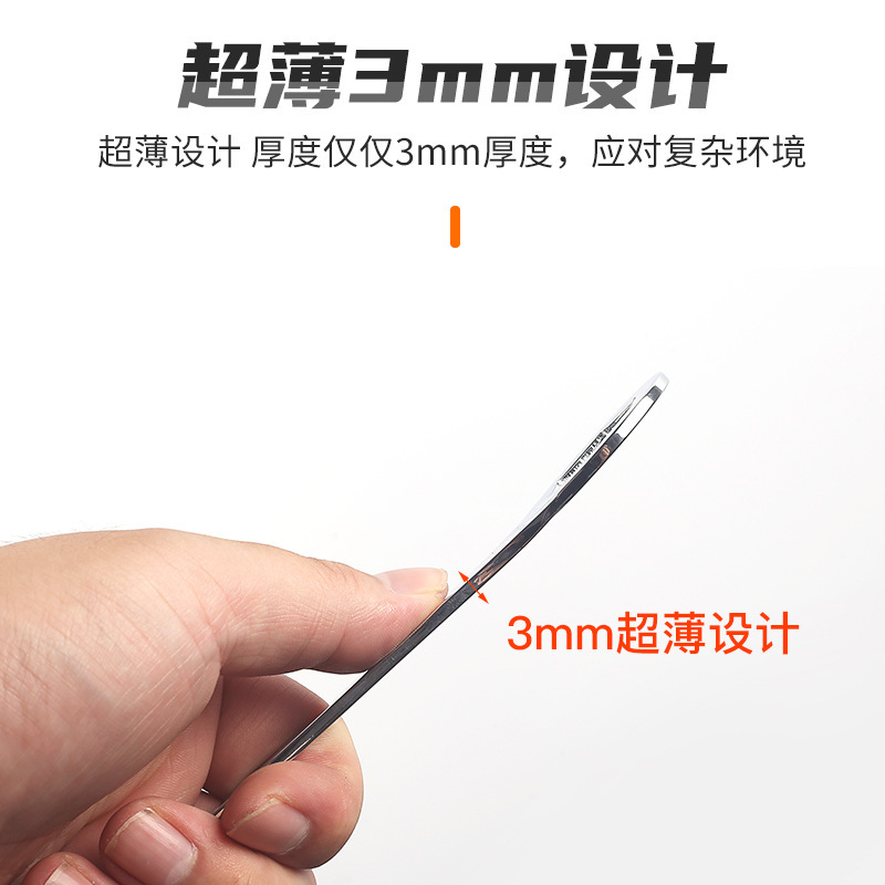 Llave ultrafina de doble cabezal de grado industrial Llave de doble cabezal de doble propósito Llave de apertura de hoja de espejo de ocho piezas