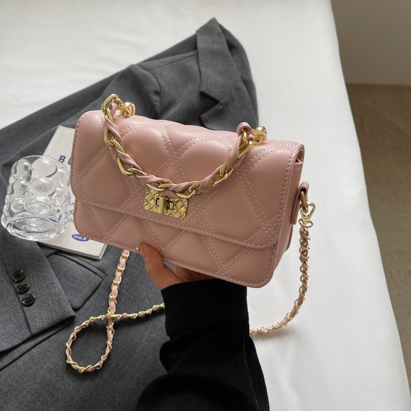 Bolsas de cadena de diamante para mujeres 2025 verano nuevo estilo de moda bolsas de mochilas de alta calidad bolsas cuadradas