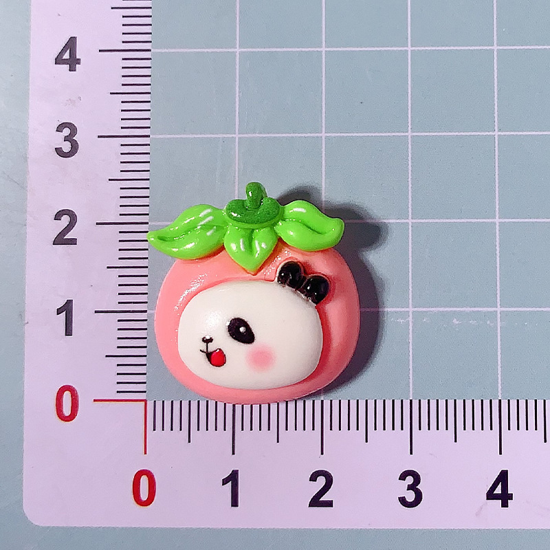 Nuevas frutas de dibujos animados panda oriental diy accesorios de resina pegamento crema adornamiento para el cabello de la caja del teléfono móvil botones de zapatos materiales hechos a mano, etc