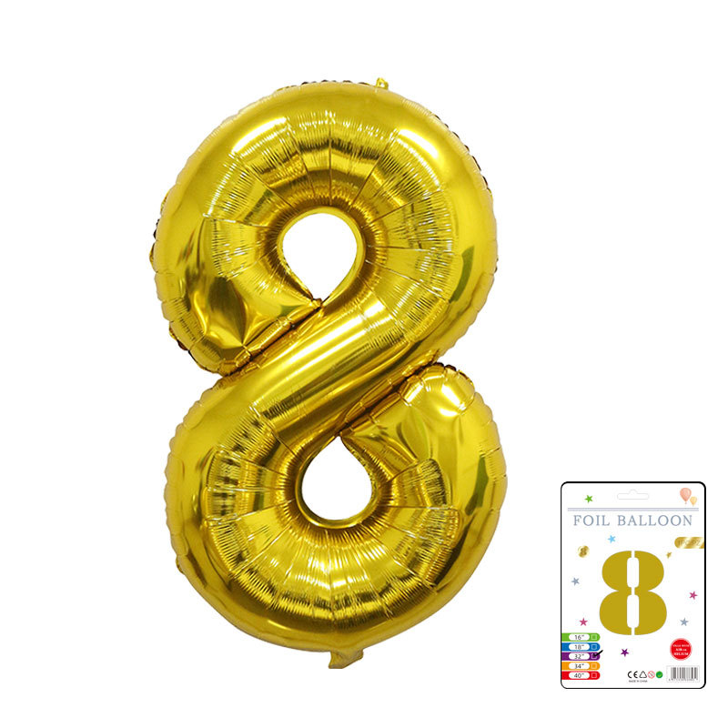 Globo digital de 32 pulgadas, embalaje de tarjeta de papel independiente, versión estadounidense, película de aluminio delgada, embalaje fino, papel de aluminio, globo de cumpleaños