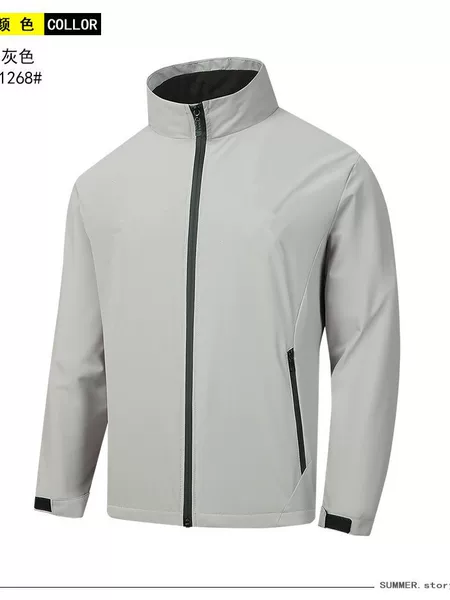 Mainly for Foreign Trade, Cross-Border Outdoor Sports and Leisure Single-Layer Clothing, Men's Windproof and Breathable Jacket with Embroidered Logo