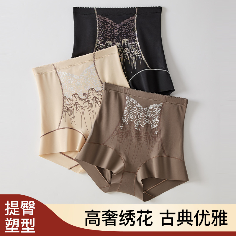 Panty Moldeador de Cintura Alta de Nailon, Control de Abdomen, Levanta Glúteos, Sin Costuras, para Uso Postparto image 4