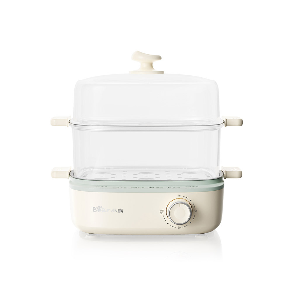 Bear/Little Bear Egg Cooker,Egg Steamer,Electric Steamer Knob Can Automatically Cut Off The Power At Regular Intervals,Double Layer ZDQ-E12 N1