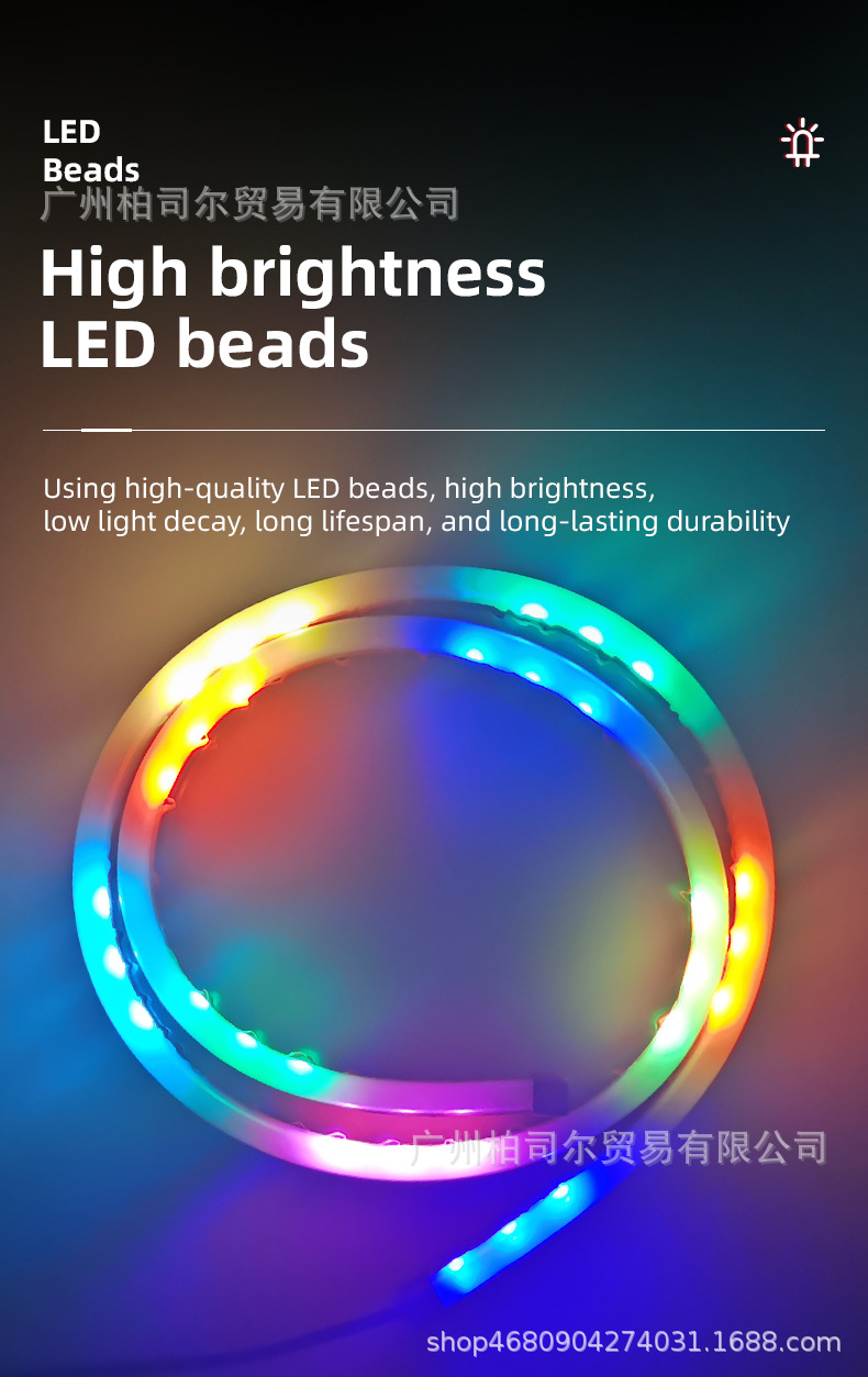 Cross-Border New Model Car Led High-Position Brake Light Warning Light Strip with Multiple Functions Including Sequential Turn Signal and Brake Light