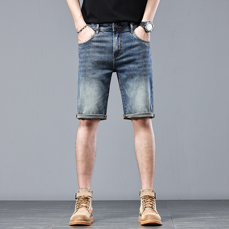 Denim Shorts Men's 2024 Summer Outer Wear Thin Trendy Brand Quality All-match Loose Casual Five-point Pants Denim Shorts Men's 2024 Summer Outer Wear Thin Trendy Brand Quality All-match Loose Casual Five-point Pants