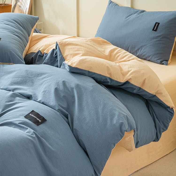 ins algodón puro cuatro piezas simple bordado sábanas de algodón cubierta de colcha de tres piezas para una sola persona 2025 nueva ropa de cama