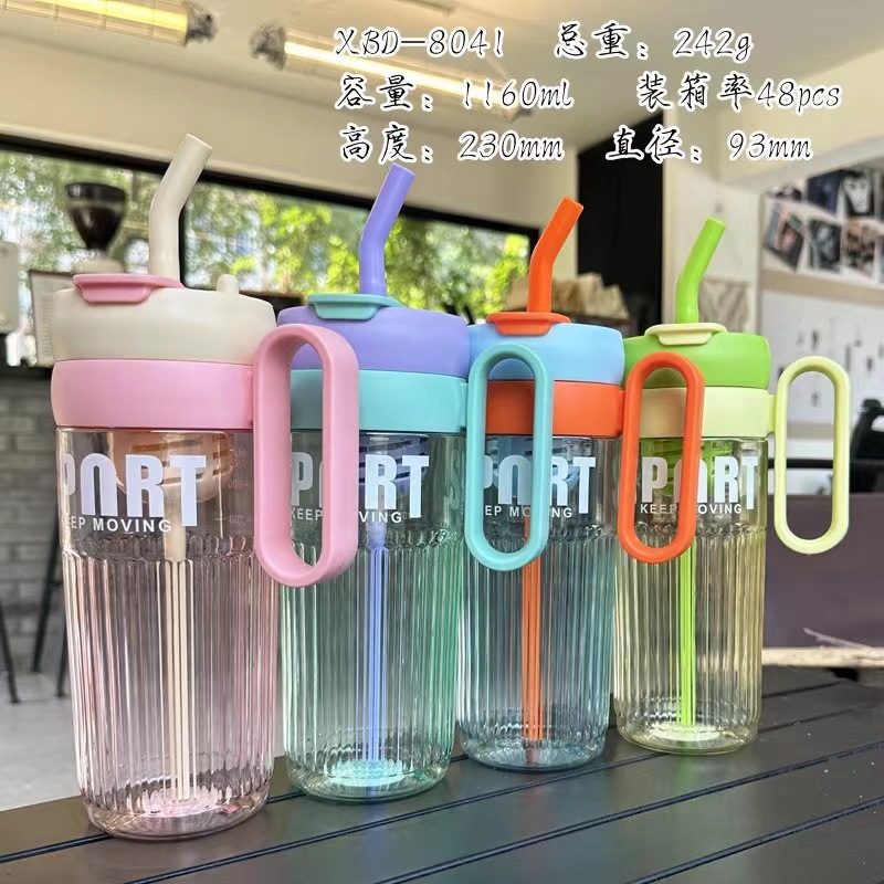 Xinbeidi nueva taza de plástico doble taza de bebidas de hielo recubierto mate portátil al aire libre para estudiantes taza de agua potable directa