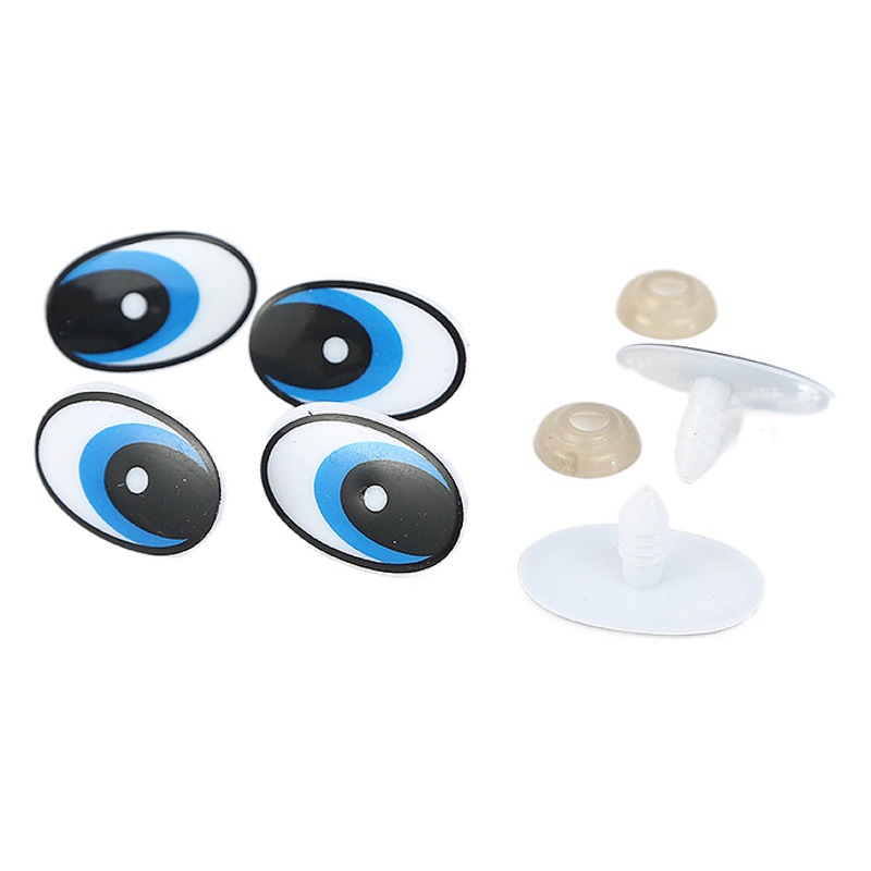 DIY accesorios de juguete blanco y negro ojos de dibujos animados ultra-luz de arcilla de goma de color arcilla de plástico rojo ojo cuentas