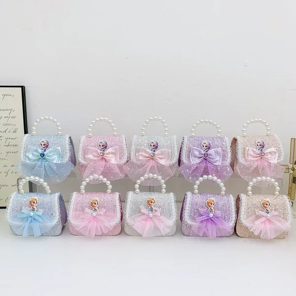 New Style Children's Bag, Little Girl's Pearl Chain Bag, Handbag, Fashionable and Stylish Princess Shoulder Bag, Crossbody Coin Purse