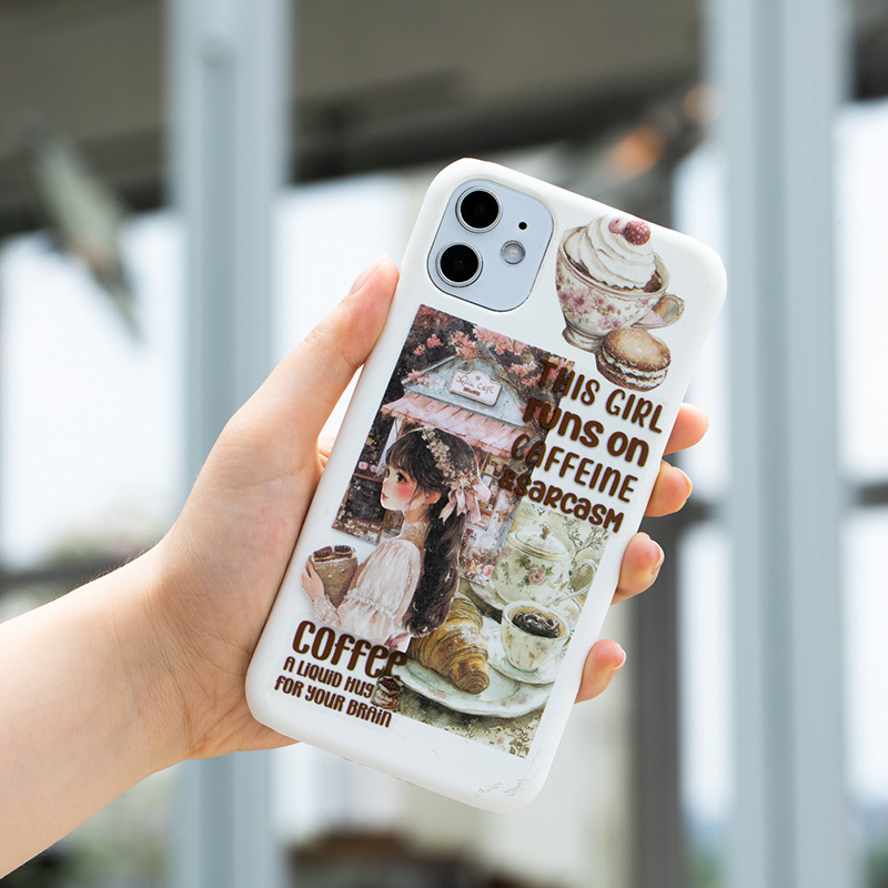 Hermoso día Baotou Sticker Este mundo cafetería tema café libro de mano material decorativo paisajismo pegatinas