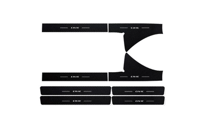 Sticker for 16-25 Models of | Şüşə kənarı xromları/moldingləri - 16-21-tenth-generation-civic-internal-external-door-sill-strips-8-piece-set