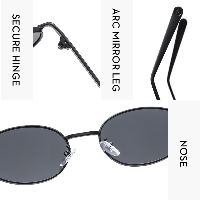 45g Weight Full Frame Glasses Structure Sunglasses Classification PC, UV400 Protection Lens Material Oval Frame Glasses Style Outdoor, Travel Occasion Solid Color Pattern Unisex Gender Streetwear Style Streetwear Solid Color PC UV400 Protection Oval Frame Full Frame Women's Sunglasses 8