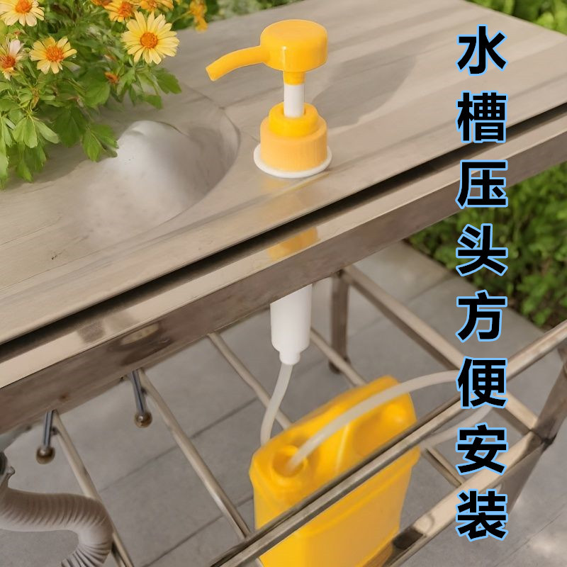 Kitchen detergent dispenser for sink, press-type dispenser, magic tool, extended length, household vegetable washing soap liquid detergent pump head