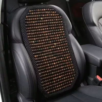 Breathable backrest cushion, car seat Cool pad - crocheted-black-mesh-backrest-1