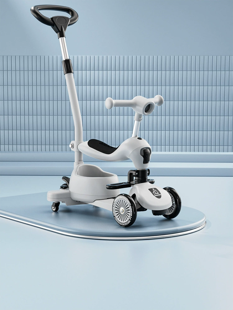 Children's universal scooter with seat for early age, 0-3-6 years