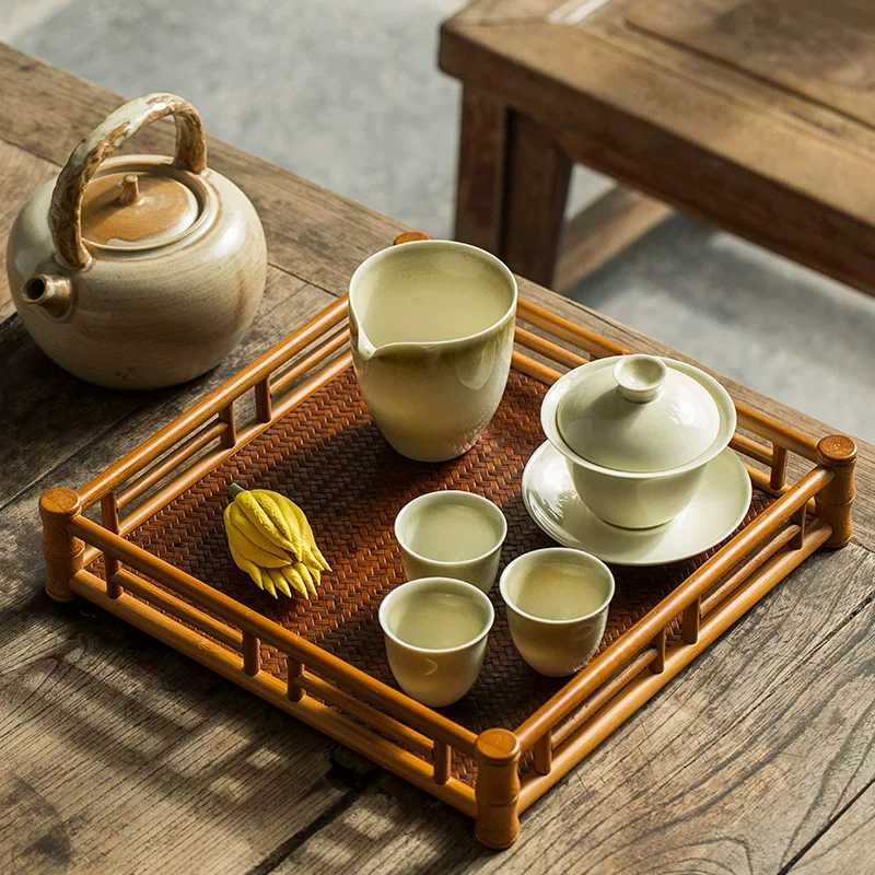П Handmade bamboo mat tea pads Zen, bamboo pad carbon, bamboo tea table tea plate cushion table cushion tea ceremony accessories
