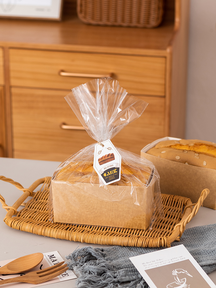 Dorado almohada Qifeng pastel de papel almohada de sabor tostada envasado pan de soporte de papel desechable horneado resistente a alta temperatura