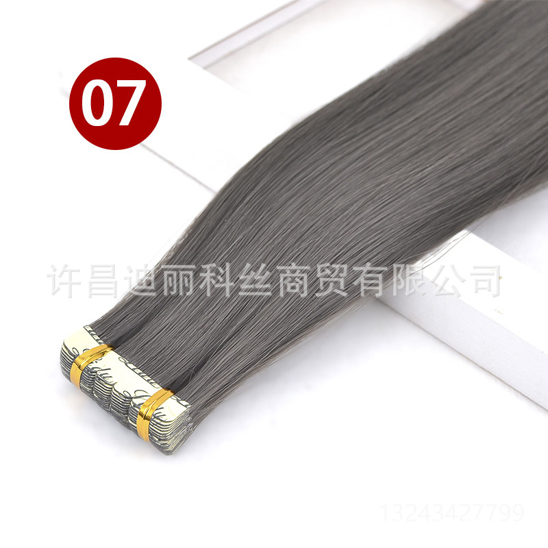 Tape In Extensions Película europea y americana pelucas de cabello para mujeres naturales invisibles sin marcas fibra química viscose cabello