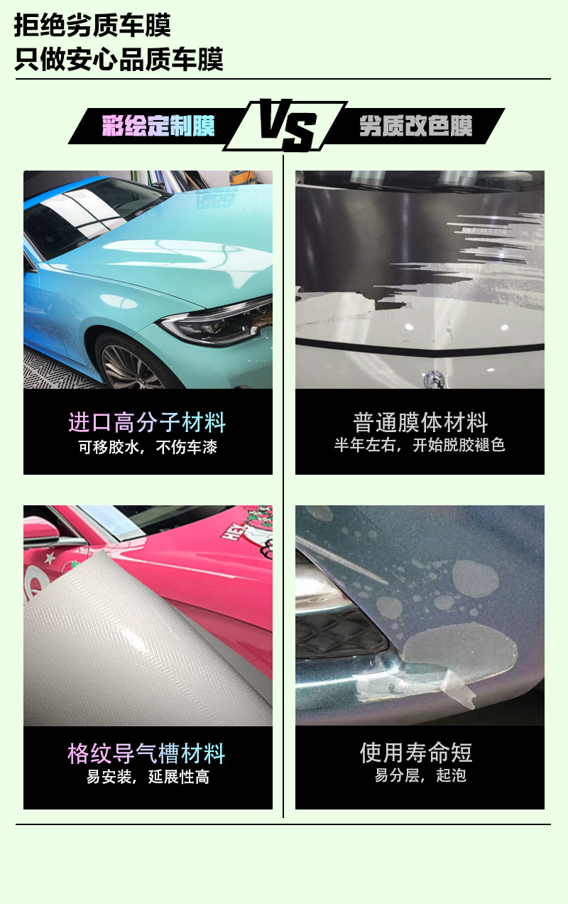 Custom Car Wrap Film, High-Definition Spray Painting Graffiti Cartoon Full Car Body Sticker