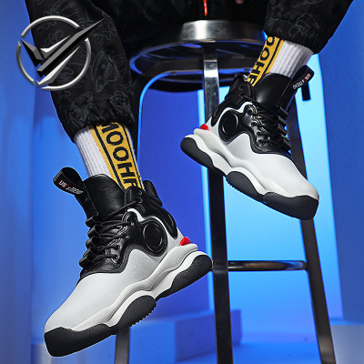 笑相迎高端男鞋春季新款潮流运动鞋子青少年跑步休闲鞋男士篮球鞋|ru