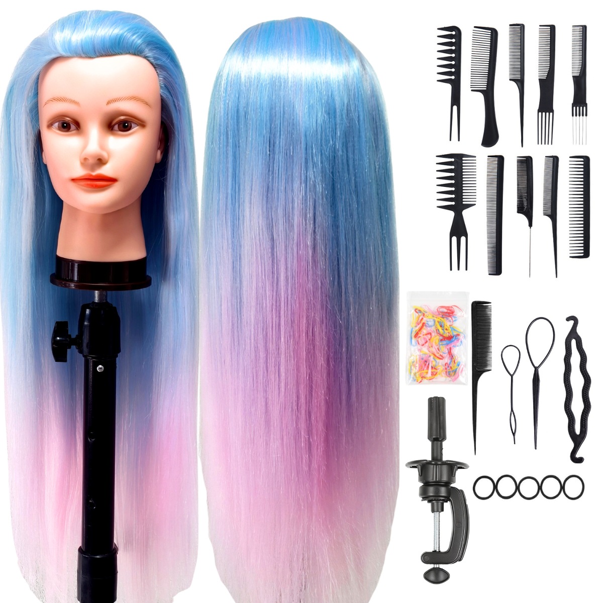 Maniquí de Cabeza para Peluquería de Fibra de Alta Temperatura image 29