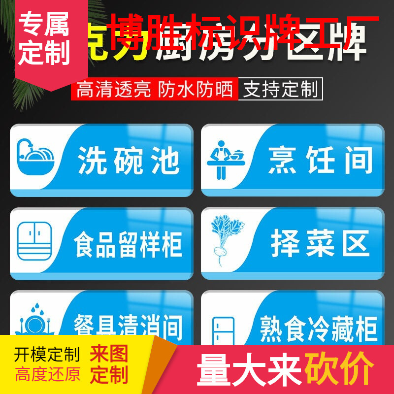 Acrylic Kitchen Classification Signs: One Rinse, Two Wash, Three Sanitize; Food Service Signs; Vegetable, Meat, and Utensil Cleaning Acrylic Kitchen Classification Signs: One Rinse, Two Wash, Three Sanitize; Food Service Signs; Vegetable, Meat, and Utensil Cleaning