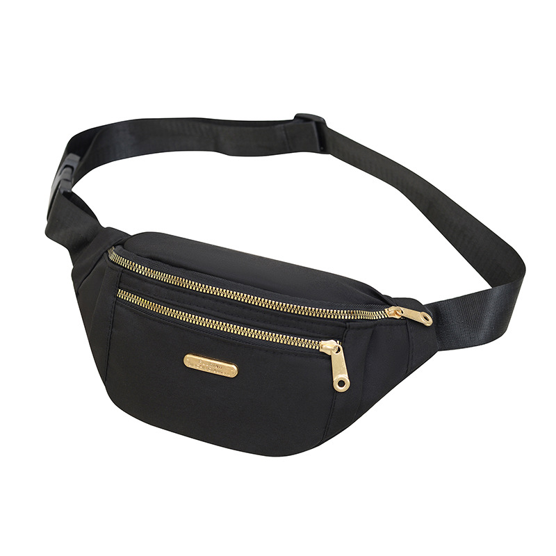 Bolso de cintura al por mayor de gran capacidad coreana bolso de cintura de moda de mujer doble cremallera bolso de cintura de teléfono móvil bolso de pecho de mujer