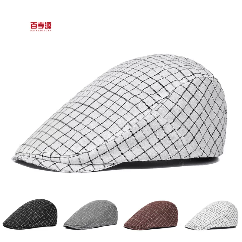 Flat cap / beret, adjustable unisex spring–summer cap, lightweight, multiple colors