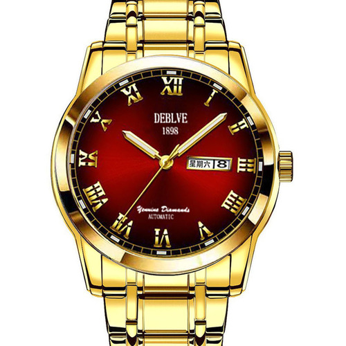 Fashion Classic Dual Calendar Luminous Waterproof Solid Steel Strap Men's Watch Watch Gift Wholesale Quartz Watch on behalf of