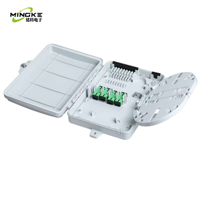 外贸1分8光纤分纤箱8芯室外防水光纤接线盒终端盒光纤楼道箱