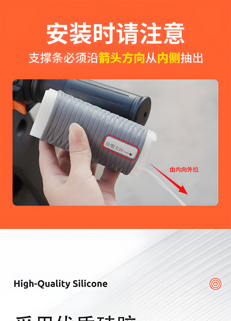 Suitable for electric vehicle and motorcycle handlebar covers, universal silicone handlebar covers, modified, thickened, anti-slip, shock-absorbing, Jihejiu
