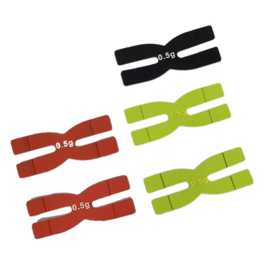 Cross-Border Spot Feather Racket Weighted Piece Feather Racket Balance Piece H-Shaped Industrial Type 0.5g Silicone Racket Head Adjustment Non-Lead Strip