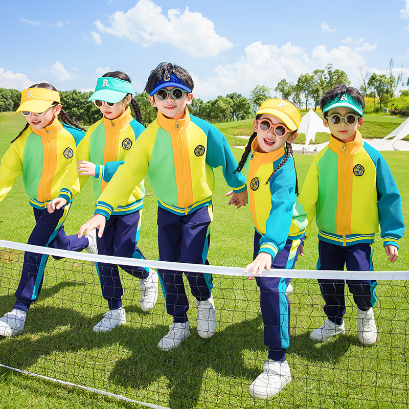 초등학교 학생 수업 옷 가을 4 종 유치원 정원 옷 가을 옷 3 종 어린이 학교 유니폼 가을 스포츠 세트