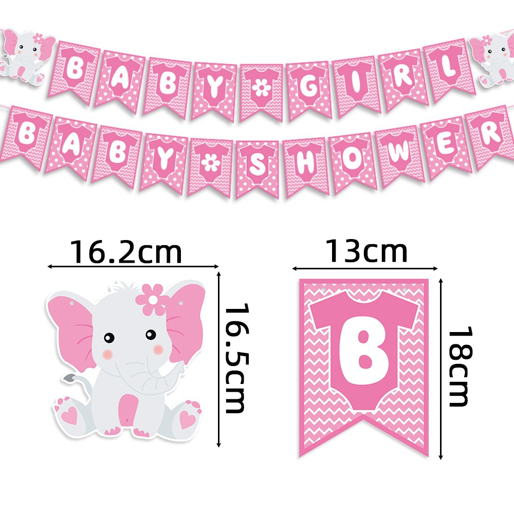 El nuevo estilo Yingying Pie para artículos de decoración Pink Elephant girl sexo revela la decoración de fiesta de baby shower
