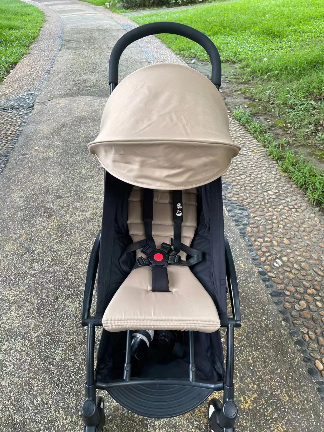 Vovo cochecito de bebé toldo cojín de techo cojín yoyo \ vovo mismo estilo plano de tres piezas accesorios de media mentira