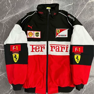 Куртка Ferrari в гоночном стиле, модный джерси, с вышивкой, американский стиль, туристическая версия