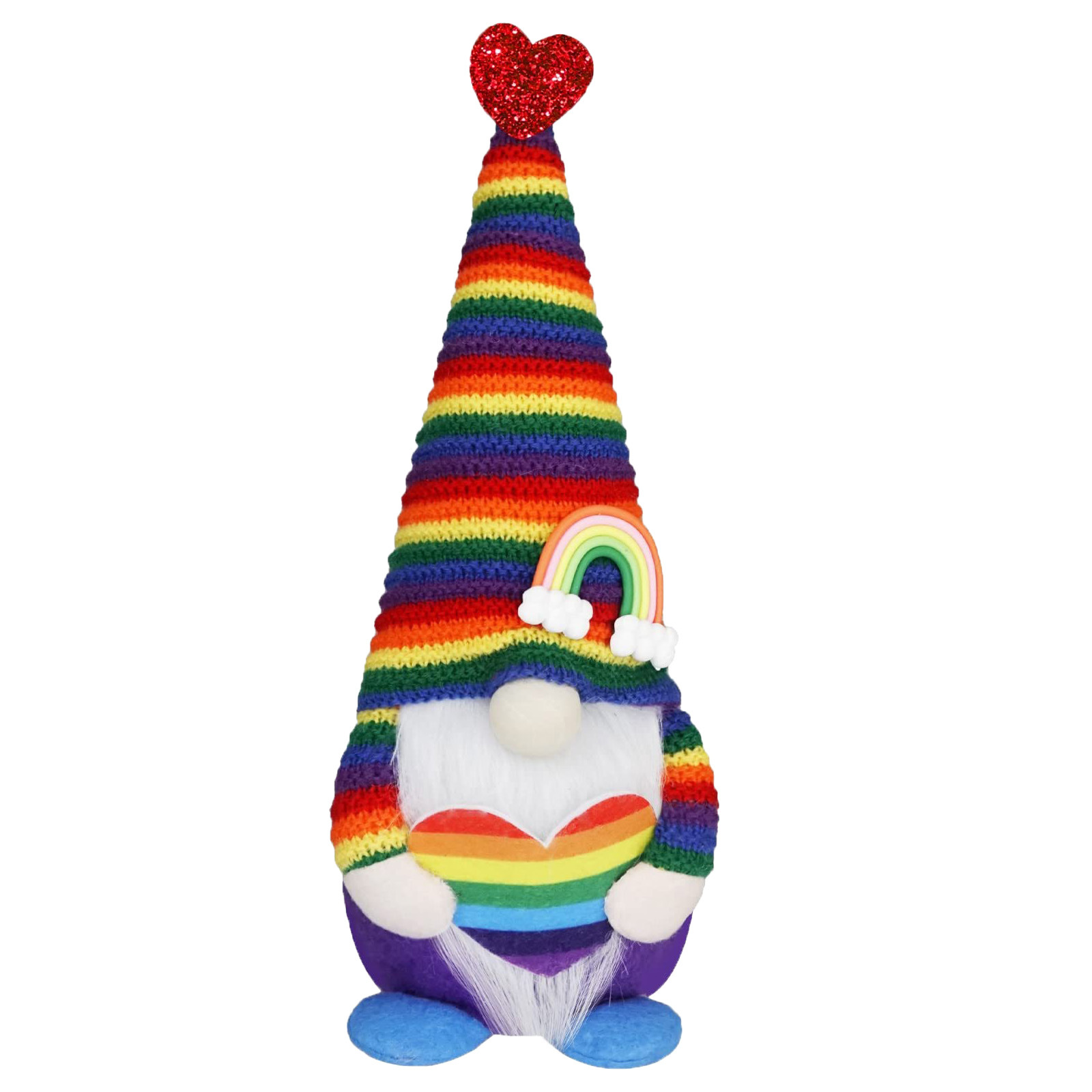 Nueva transfronteriza Arco Iris muñeca sin rostro Arco Iris elfo Rudolf muñeca enano colorido muñeca Decoración