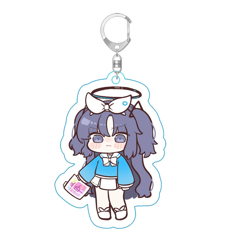 Anime Blue Files Peripheral Keychains Blue Files Acrylic Pendant Animation Keychain
