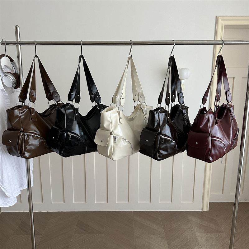 2026 nuevo retro de gran capacidad bolso de hombro de viaje de moda de mujer bolso de brazo universal bolso simple