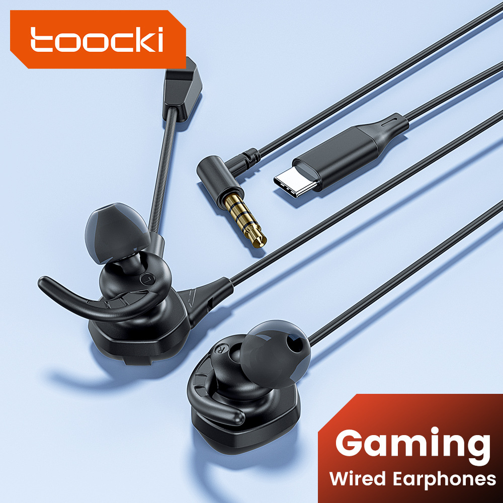 Toocki E-Sports Gaming Headset with Microphone for Pubg Type-C Wired Headphones High-Fidelity Mobile and Computer Wired Headphones
