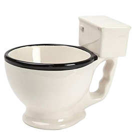 7MEM搞怪恶搞坐厕马桶杯整蛊个性便便陶瓷水杯大便咖啡杯大容