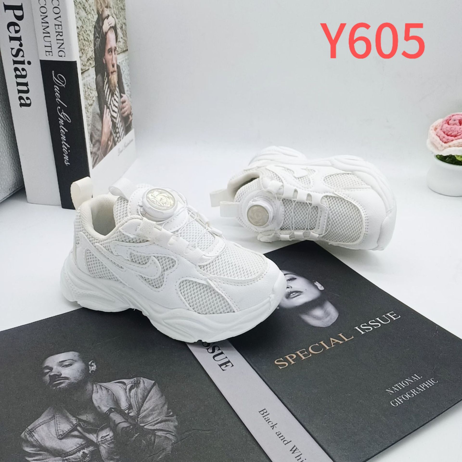 Día del Día del Niño, zapatos blancos, niños de 5 a 9 años, zapatos deportivos para niños de una sola red, zapatos para correr, niños con suela ligera