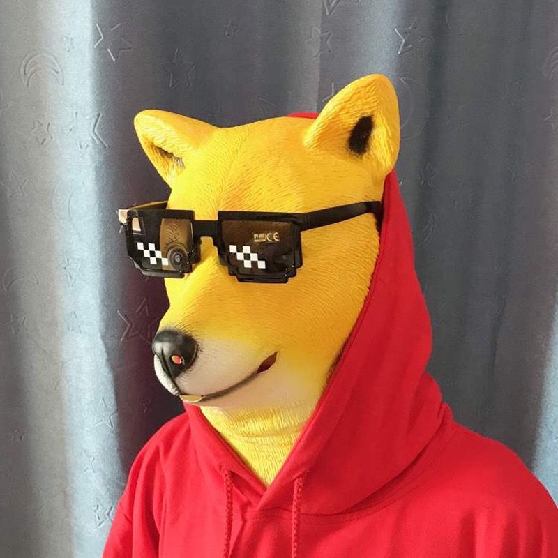 精神汚染doge神烦い犬头セット魔性犬头マスク秋田犬独身犬マスクパーティー用品